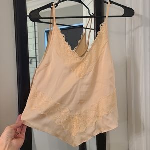 Free People Silky Lacy Tank Top